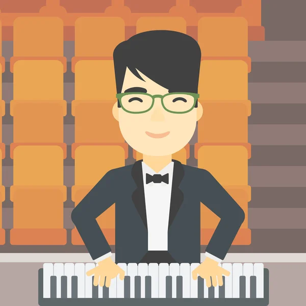 Homme jouant du piano illustration vectorielle . — Image vectorielle