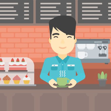 Yapım kahve vektör çizim dostum.