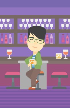 Barda oturan adam sayacı.