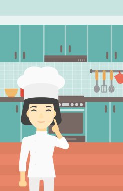 Fikir vektör illüstrasyonuna sahip baş ocak.