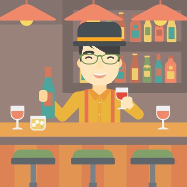 Barda duran barmen sayaç.