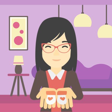 hamile kadınla Bebek Patiği.