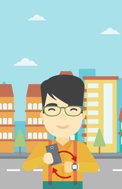 Smartwatch ve smartphone arasındaki eşitleme.