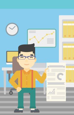 İş sunumu yapan adam.