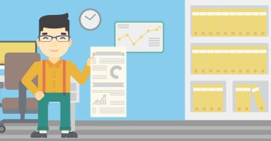 İş sunumu yapan adam.