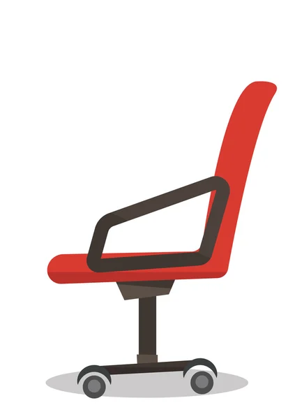 Silla de oficina roja vector ilustración . — Archivo Imágenes Vectoriales