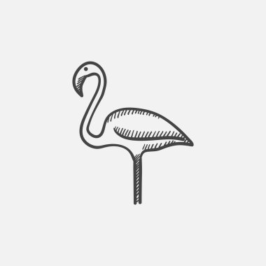 Flamingo kroki simgesi.