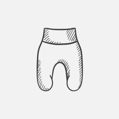 Bebek romper kroki simgesi.