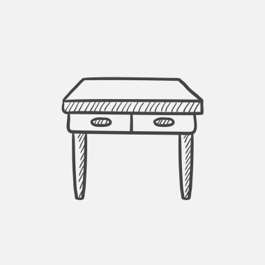 Çekmeceler kroki simgesi olan tablo.