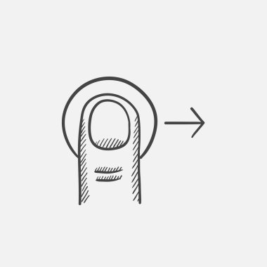 Dokunmatik ekran jest kroki simgesini.