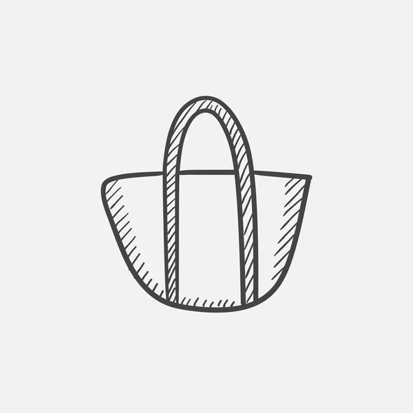 Female bag sketch icon. — Stock Vector