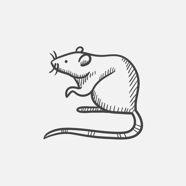 Skizzensymbol der Maus. — Stockvektor