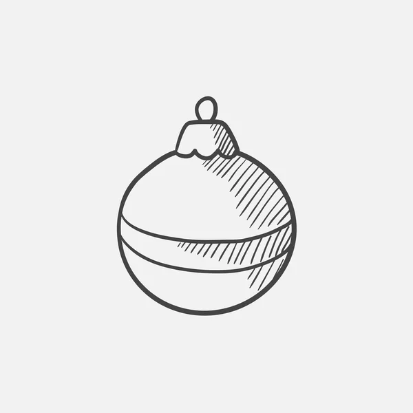Albero di Natale decorazione schizzo icona . — Vettoriale Stock