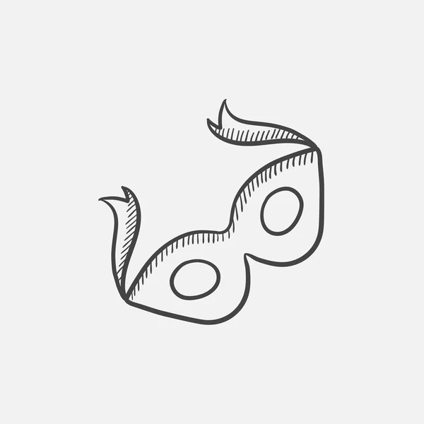 Carnival mask  sketch icon. — Stock Vector