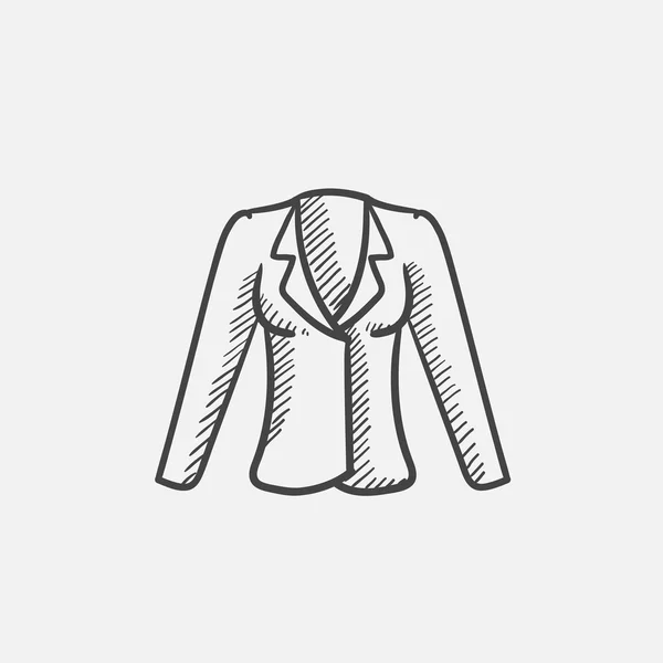 Chaqueta bosquejo icono . — Vector de stock