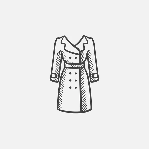 Icône croquis manteau . — Image vectorielle