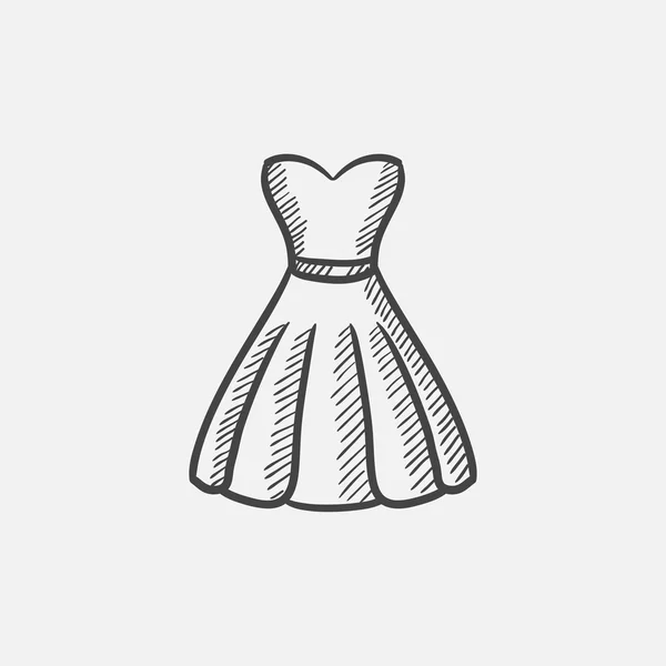 Vestido icono de boceto . — Vector de stock