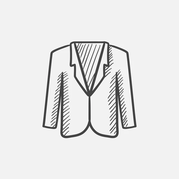 Male jacket sketch icon. — Stock Vector