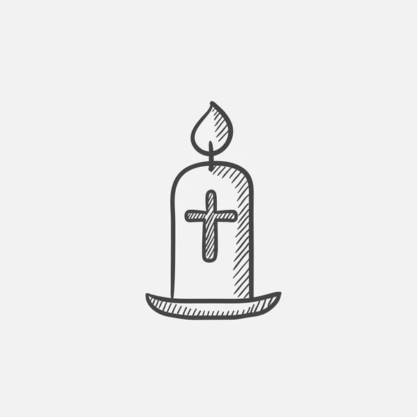 Ícone do esboço da vela de Páscoa . —  Vetores de Stock
