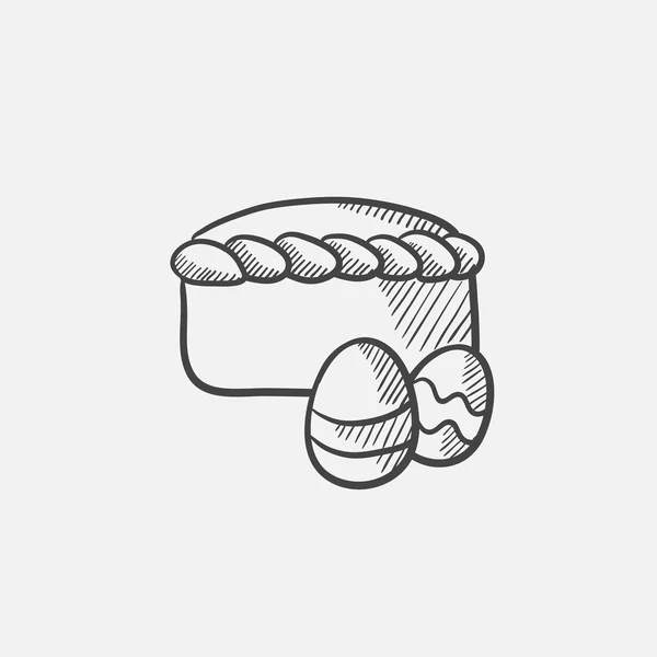 Пасхальный торт с иконкой . — стоковый вектор