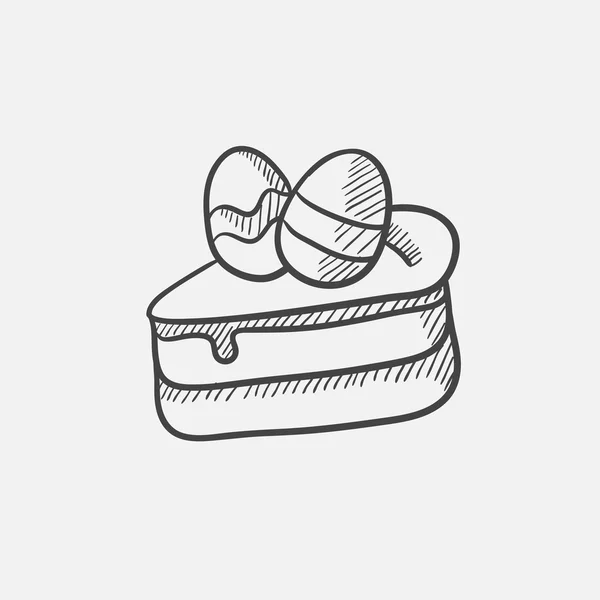 Пасхальный торт с иконкой . — стоковый вектор