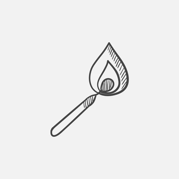 Иконка для сжигания спичек . — стоковый вектор