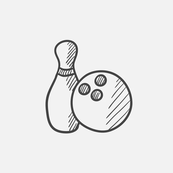 Икона боулинга и скиттла . — стоковый вектор