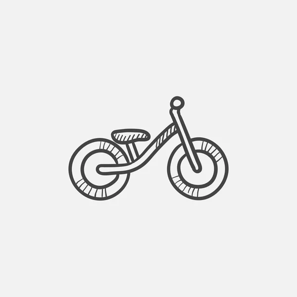 Child bike sketch icon. — Stock Vector