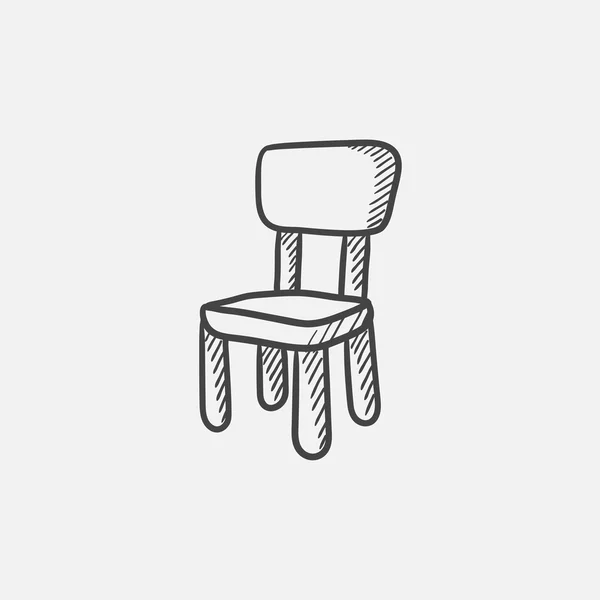 Stuhl für Kinder Skizzenikone. — Stockvektor