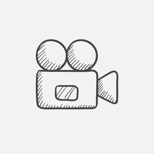 Video camera sketch icon. — Stock Vector