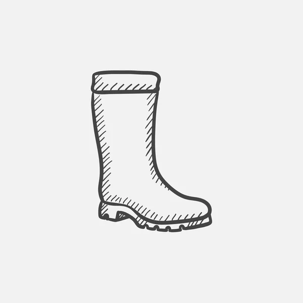 Ikon sketsa boot tinggi . - Stok Vektor