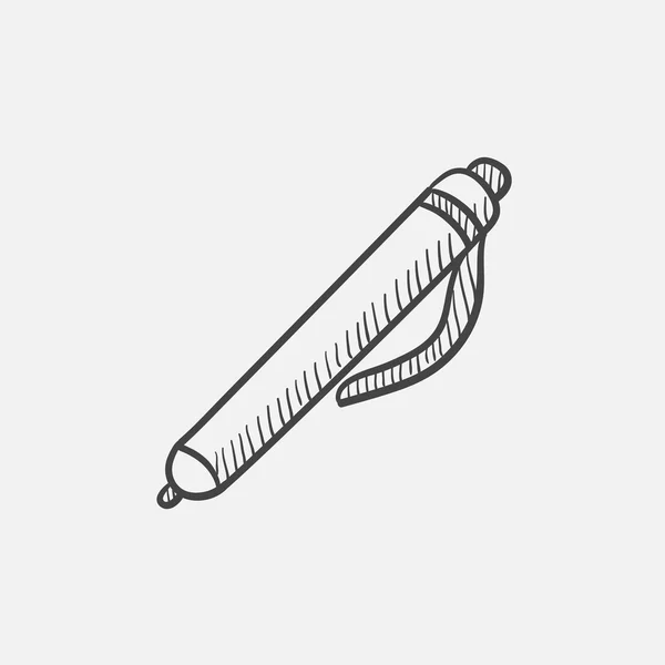 Icono del boceto de pluma . — Vector de stock