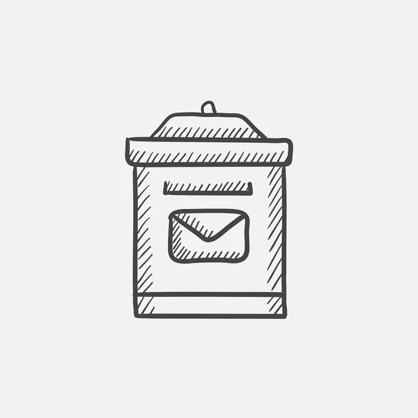 Mail box sketch icon. — Stock Vector