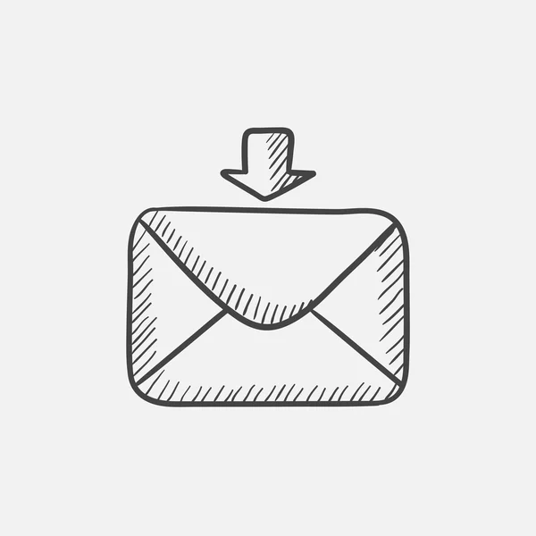 Recoming email sketch icon . — стоковый вектор