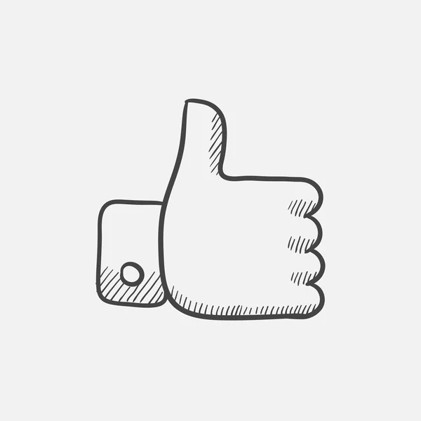 Thumbs up sketch icon. — Stock Vector