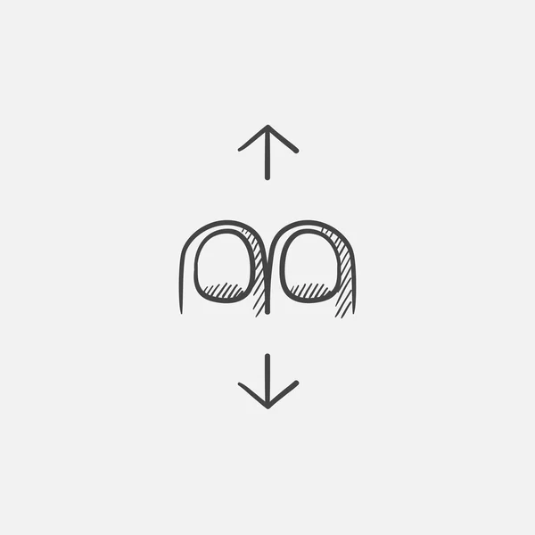 Touch scherm gebaar schets-pictogram. — Stockvector