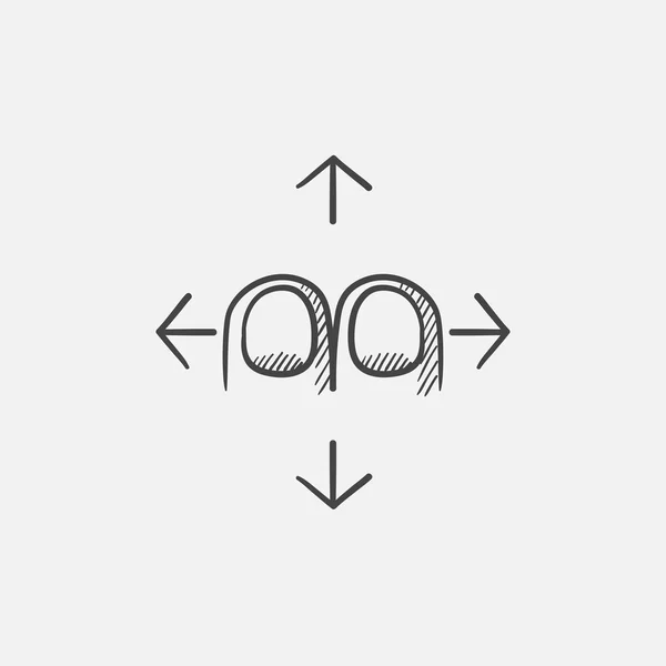 Touch scherm gebaar schets-pictogram. — Stockvector