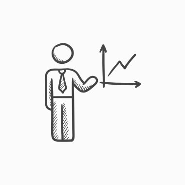 İş rapor kroki simgesi.