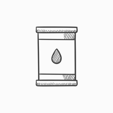 Petrol varil kroki simgesi.