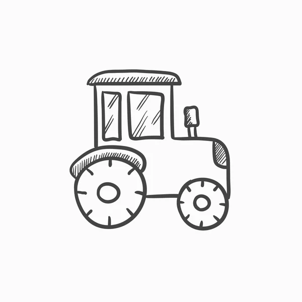 Tractor bosquejo icono . — Vector de stock