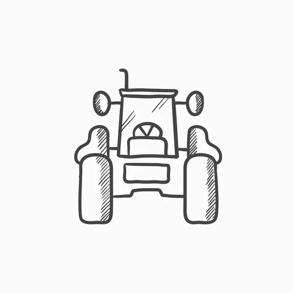 Tractor bosquejo icono . — Vector de stock