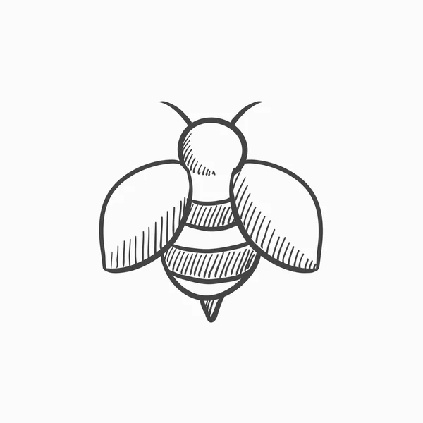 Bijenschets icoon. — Stockvector