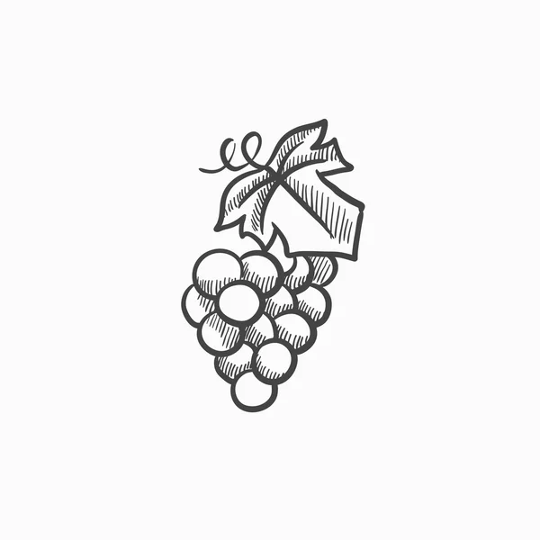 Icono de dibujo de uva . — Archivo Imágenes Vectoriales