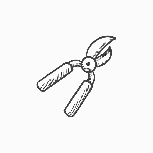 Pruner schets pictogram. — Stockvector