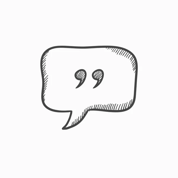 Speech bubble sketch icon. — Stock Vector