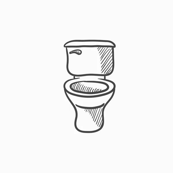 Lavatory bowl sketch icon. — Stock Vector