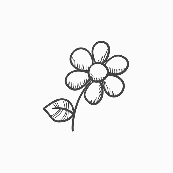 Flower sketch icon. — Stock Vector