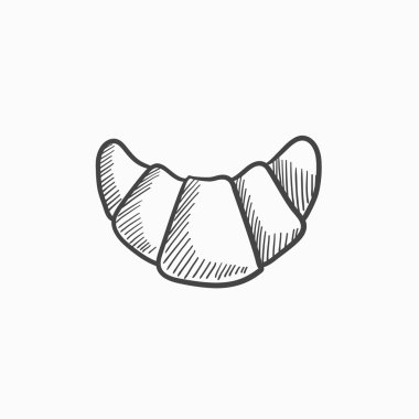 Kruvasan kroki simgesi.