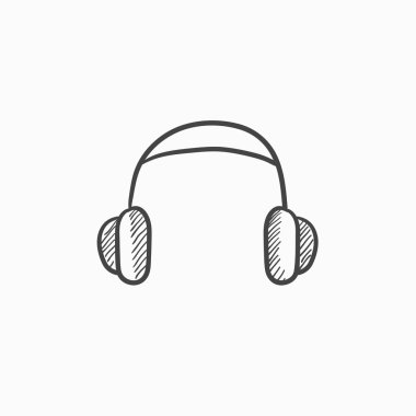 Kulaklık kroki simgesi.
