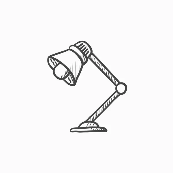 Tabelpictogram lamp schets. — Stockvector